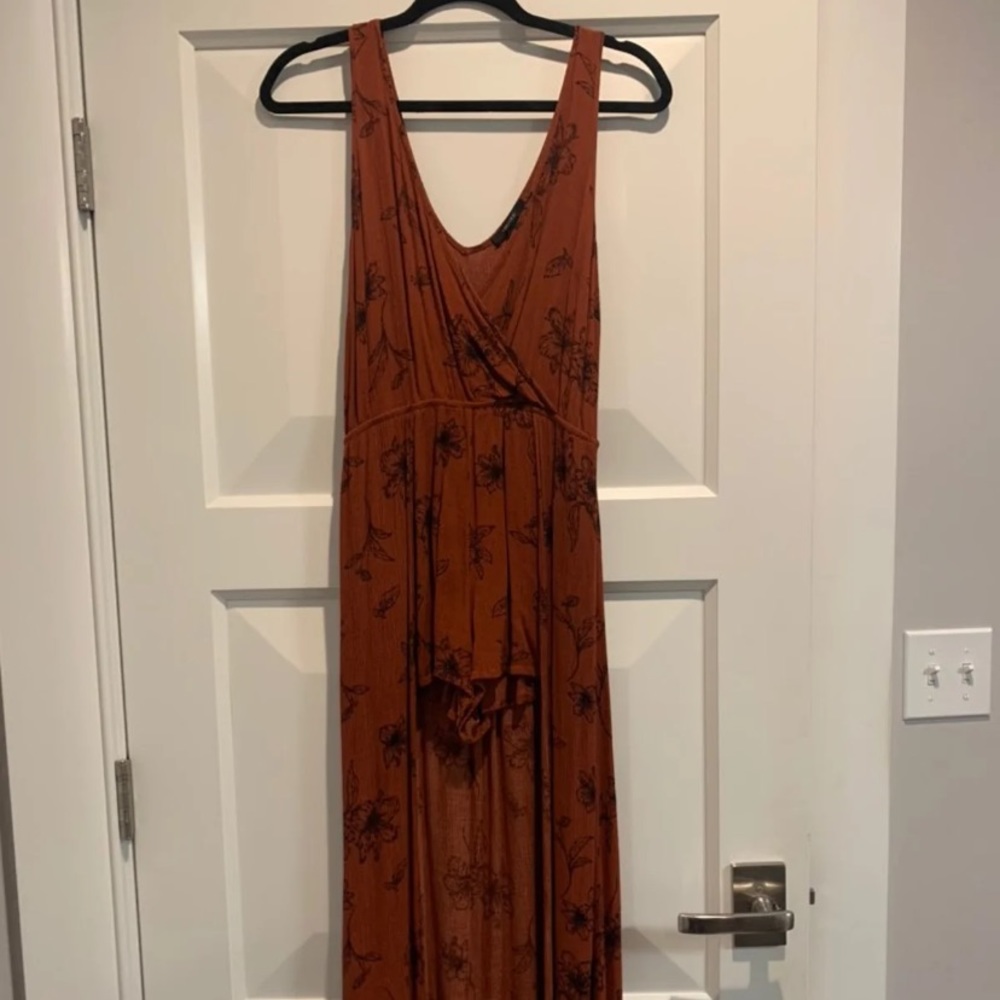 High low romper super cute burnt orange size med